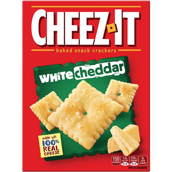CheezIt White Cheddar Cheese Baked Snack Crackers HyVee Aisles