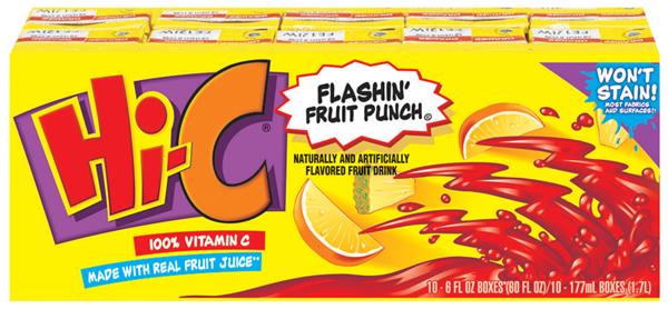 Hi-C Flashin' Fruit Punch Fruit Drink 10Pk | Hy-Vee Aisles Online ...