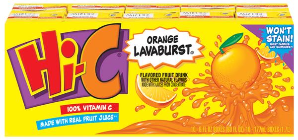 Hi-C Orange Lavaburst Fruit Drink 10 Pack | Hy-Vee Aisles Online ...