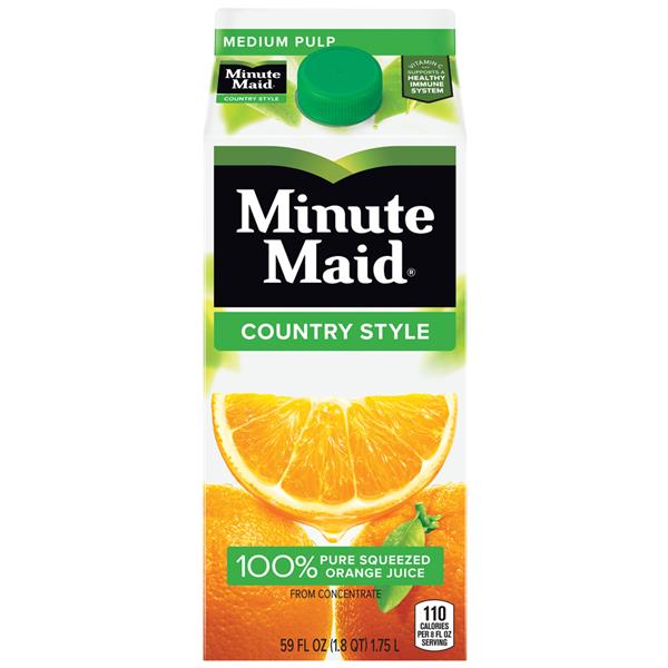Minute Maid Premium Country Style Medium Pulp Orange Juice ...