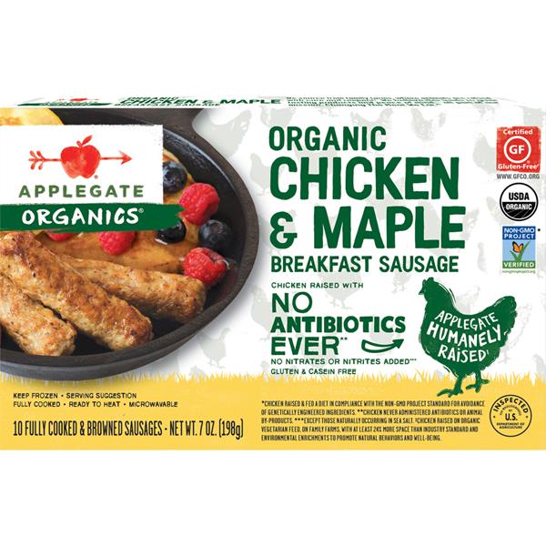 Applegate Organic Chicken & Maple Breakfast Sausage Links 10Ct | Hy-Vee ...