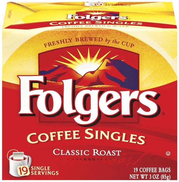 Folgers Classic Roast Coffee Singles 19ct Hy Vee Aisles