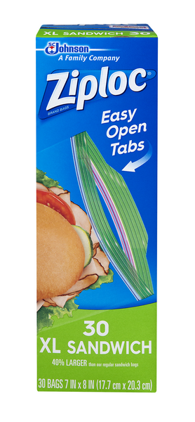 Ziploc XL Sandwich and Snack Bags, Storage Bags for On the Go