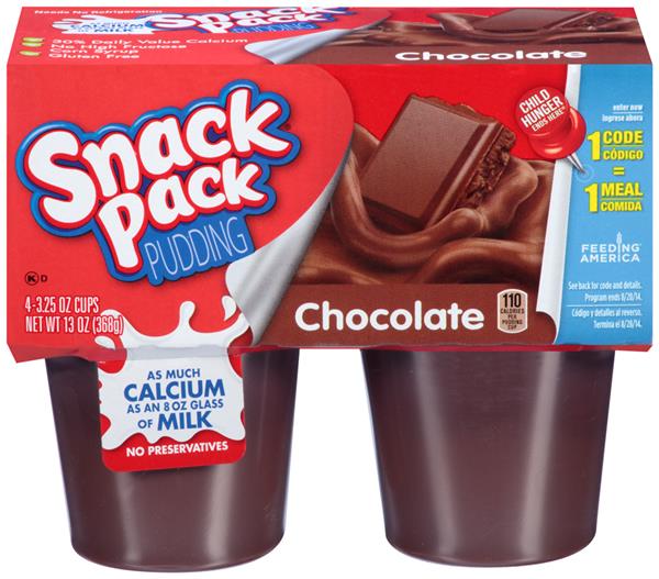 Snack Pack Chocolate Pudding Cups 4 Pack HyVee Aisles Online Grocery