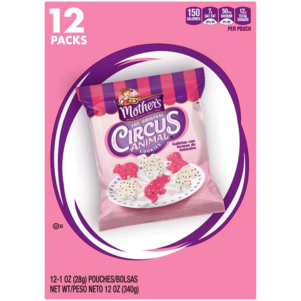 Mother's OnTheGo Circus Animal Crackers, 121 oz Pouches HyVee