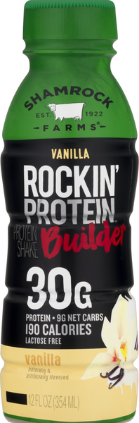 Shamrock Farms Rockin' Protein Builder Shake Vanilla - 12 oz btl