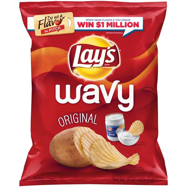 Lay's Brand Wavy Original Potato Chips | Hy-Vee Aisles Online Grocery ...