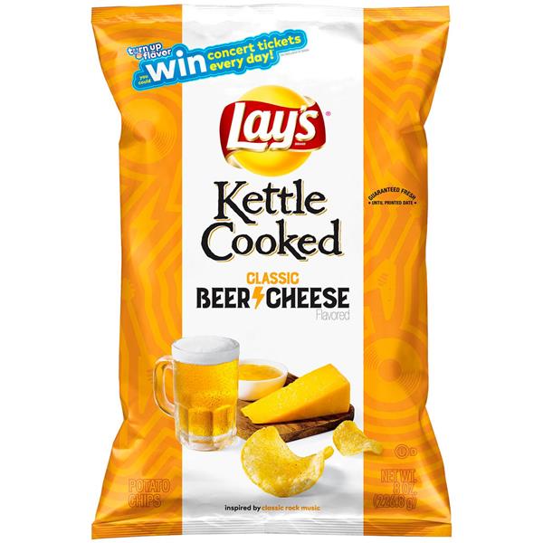 Lay's Kettle Cooked Potato Chips Beer Cheese HyVee Aisles Online Grocery Shopping