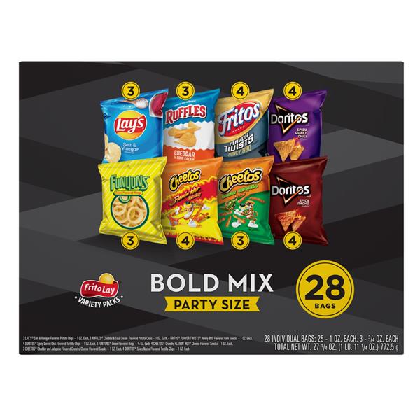 Frito-lay Bold Mix Variety Pack Party Size 28ct 