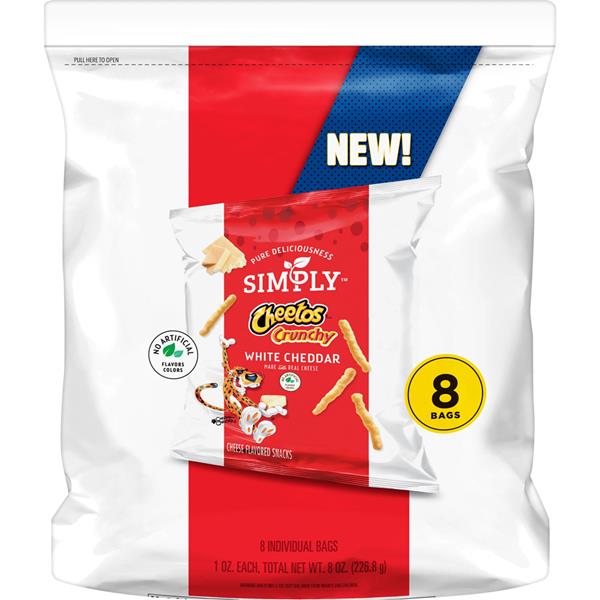 Simply Cheetos Crunchy White Cheddar 8-1 oz Bags | Hy-Vee Aisles Online ...