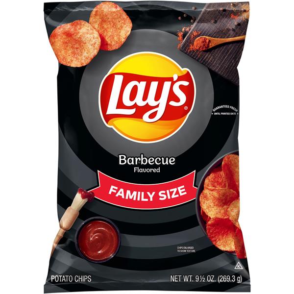 Lay's Barbecue Flavored Potato Chips Family Size | Hy-Vee Aisles Online ...