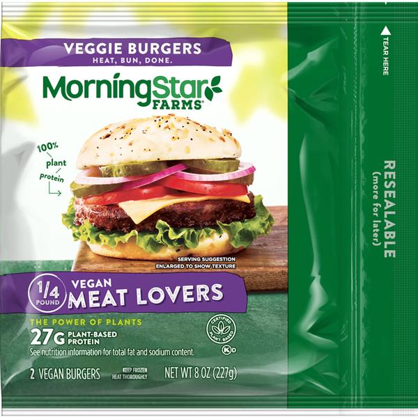 Morning Star Farms Meat Lovers Vegan Burgers 2ct Hy Vee Aisles