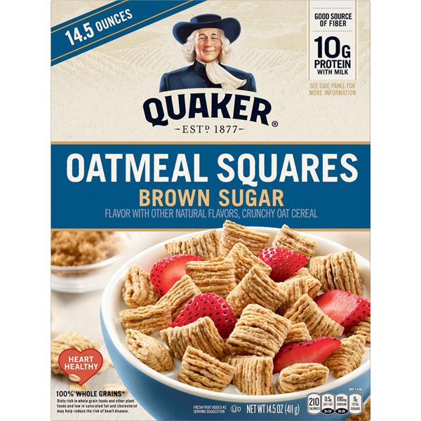 Quaker Brown Sugar Oatmeal Squares Cereal | Hy-Vee Aisles Online ...