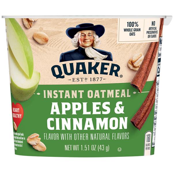 Quaker Apples & Cinnamon Instant Oatmeal | Hy-Vee Aisles ...