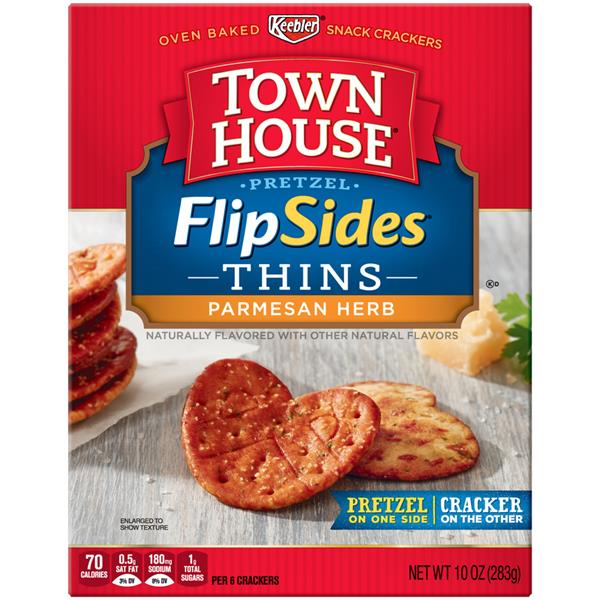 Town House Flip Sides Parmesan Herb Pretzel Thins HyVee Aisles