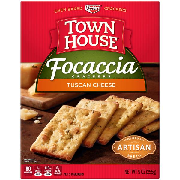 Keebler Town House Focaccia Tuscan Cheese Crackers HyVee Aisles