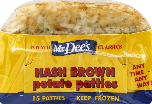 Mr. Dee's Frozen Hash Brown Potato Patties 15ct, 31.75 oz - Mariano's