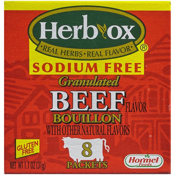 HerbOx Sodium Free Granulated Beef Bouillon, 8 Packets HyVee Aisles