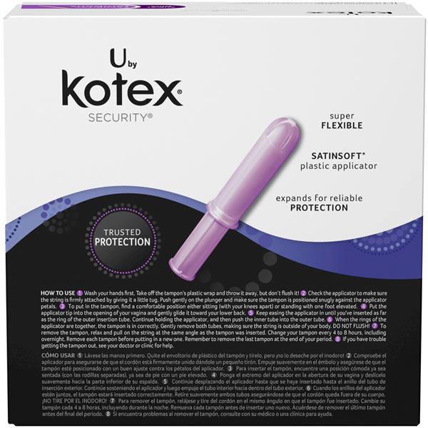 U by Kotex Security Super Plus Unscented Tampons HyVee Aisles Online