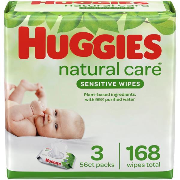 Huggies Natural Care Fragrance Free Soft Pack Wipes 3Pk HyVee Aisles