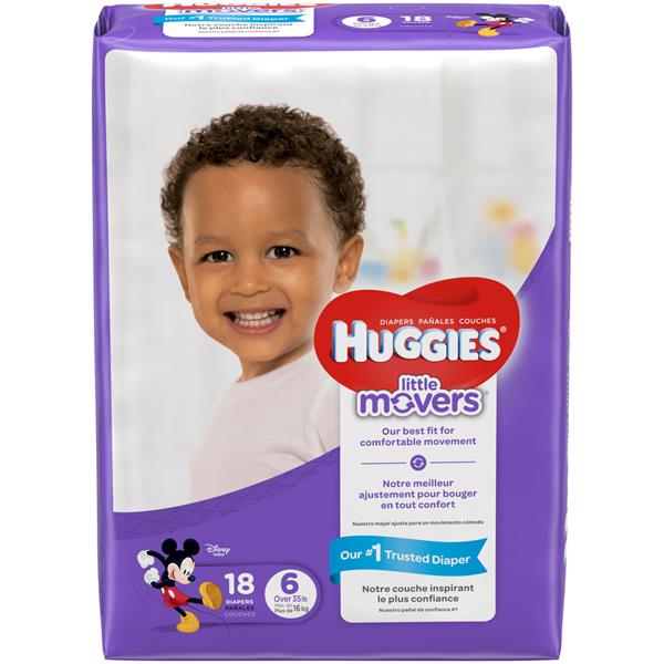 huggies diapers little movers size 6