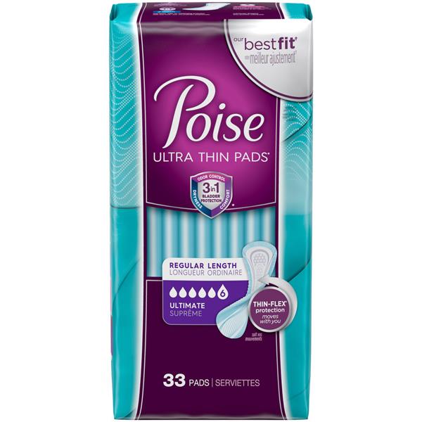 Poise Ultimate Absorbency Regular Length ThinShape Pads HyVee Aisles Online Grocery Shopping