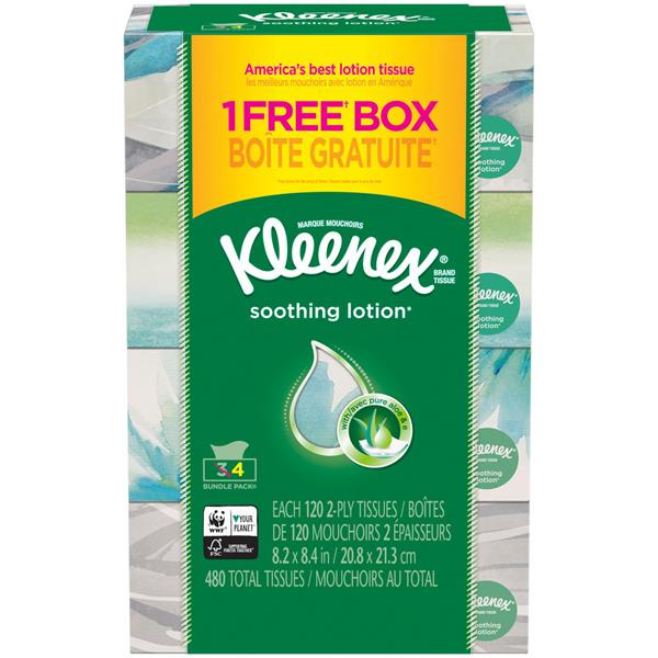 Kleenex Soothing Lotion Facial Bonus 4120Ct HyVee Aisles Online Grocery Shopping
