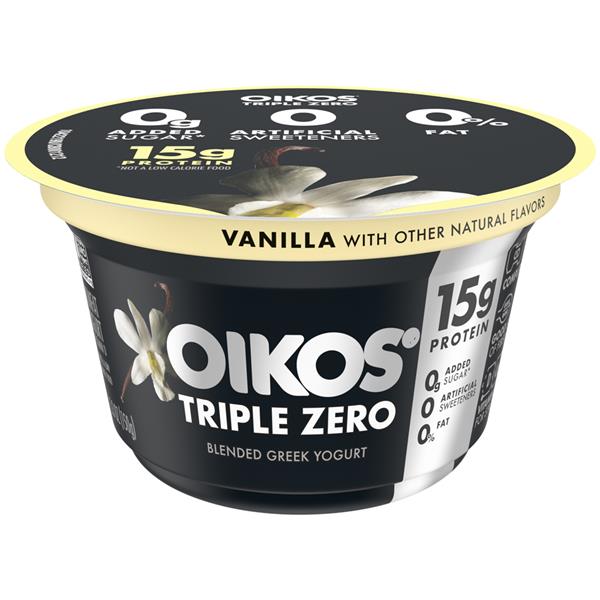 Dannon Oikos Triple Zero Vanilla Greek Yogurt | Hy-Vee ...
