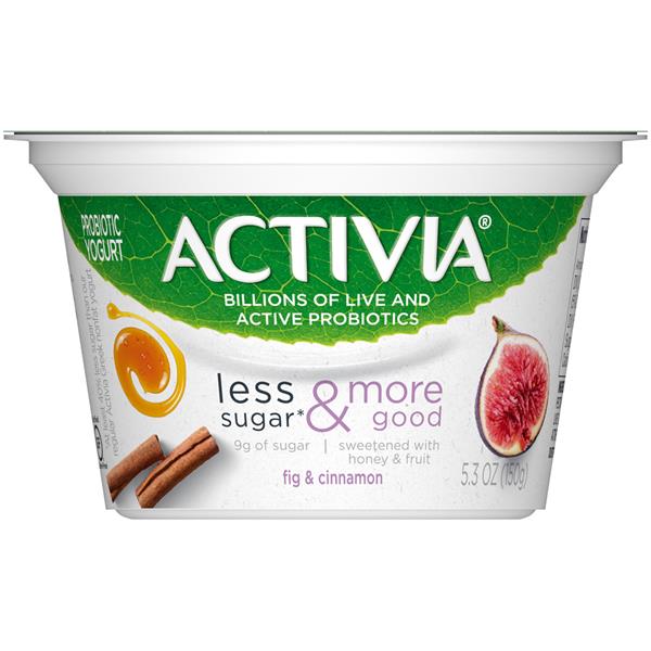 Activia Less Sugar & More Good, Fig & Cinnamon Probiotic Yogurt HyVee Aisles Online Grocery