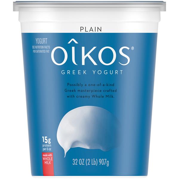 Dannon Oikos Traditional Plain Greek Yogurt HyVee Aisles Online Grocery Shopping