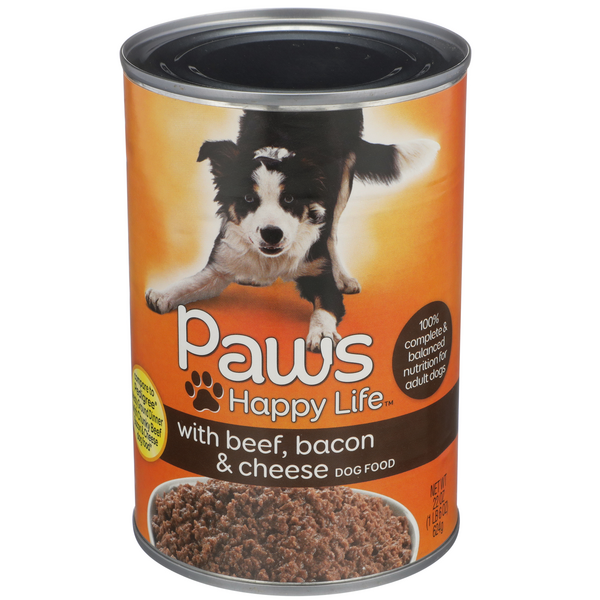 Paws With Beef Bacon & Cheese Can Dog Food | Hy-Vee Aisles Online ...