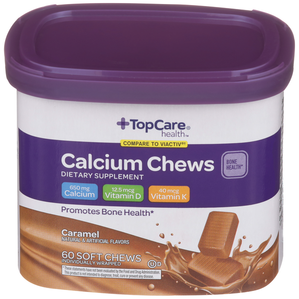 Topcal TopCare Calcium Chew Caramel | Hy-Vee Aisles Online Grocery Shopping