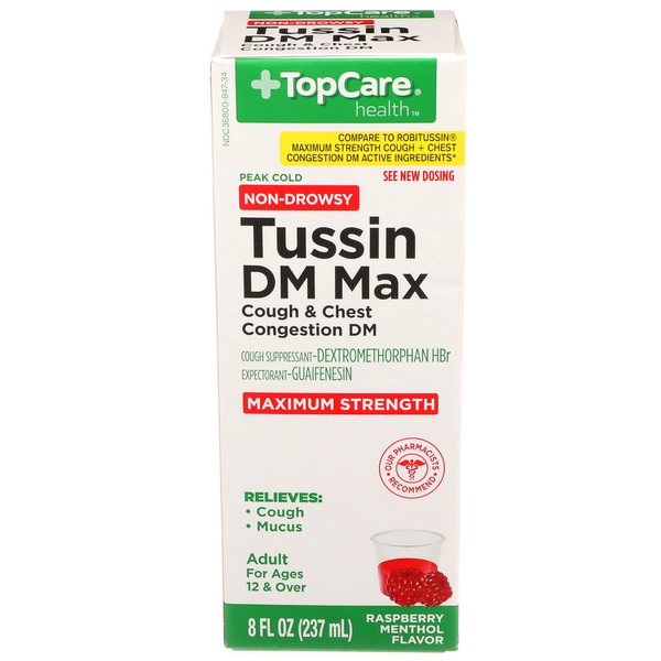TopCare Tussin DM Max Cough & Chest Congestion HyVee Aisles Online