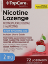 TopCare Nicotine Polacrilex Lozenge 2 mg Cherry Flavor Stop Smoking Aid
