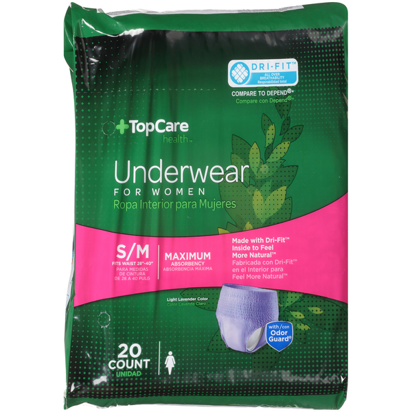 TopCare Underwear for Women Maximum Small/Medium Size HyVee Aisles