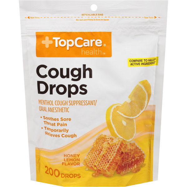 TopCare Menthol Honey Lemon Flavor Cough Drops HyVee Aisles Online