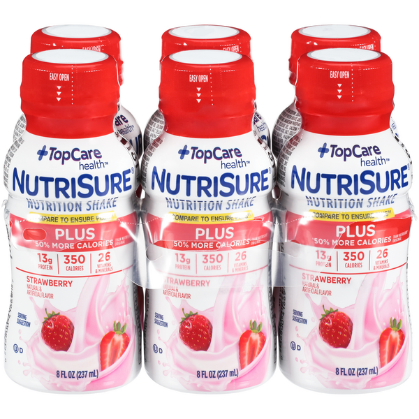 Topcare Nutrisure Strawberry Shake 6pk Hy Vee Aisles Online Grocery Shopping 8549