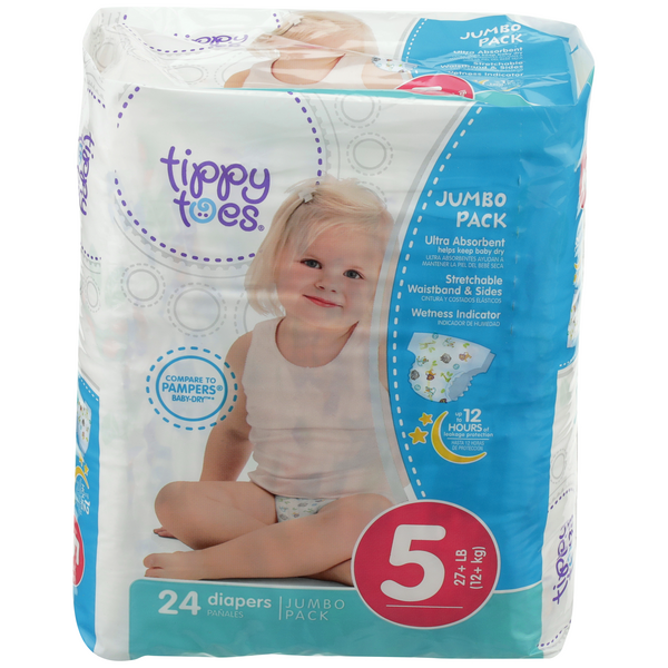 Tippy Toes Diapers Jumbo Pack Size 5 27