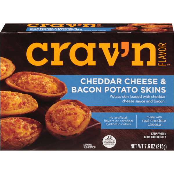 Crav N Flavor Cheddar Cheese Bacon Potato Skins