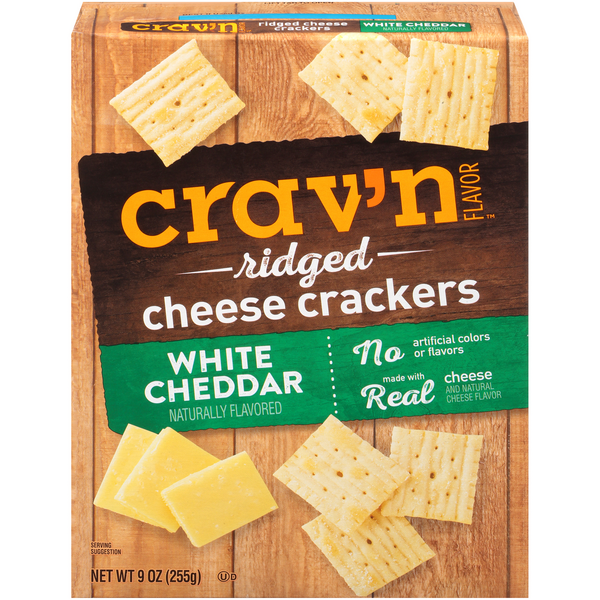 Crav'N Flavor White Cheddar Ridged Cheese Crackers HyVee Aisles