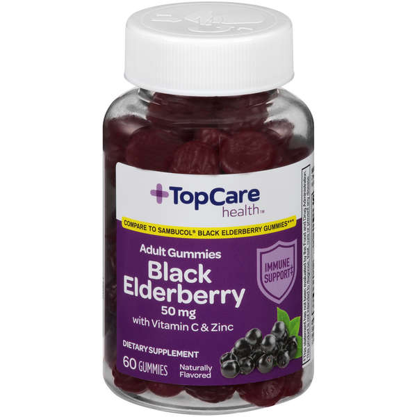 TopCare Black Elderberry 50 Mg With Vitamin C & Zinc Adult Gummies Hy