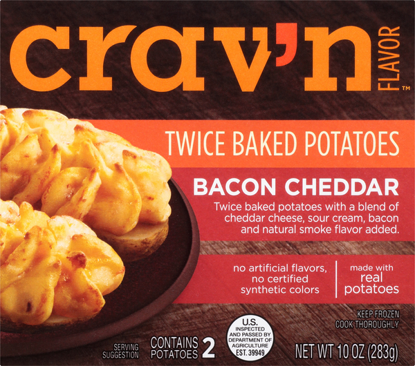Crav'n Flavor Twice Baked Potatoes, Bacon Cheddar 2 Count | Hy-Vee