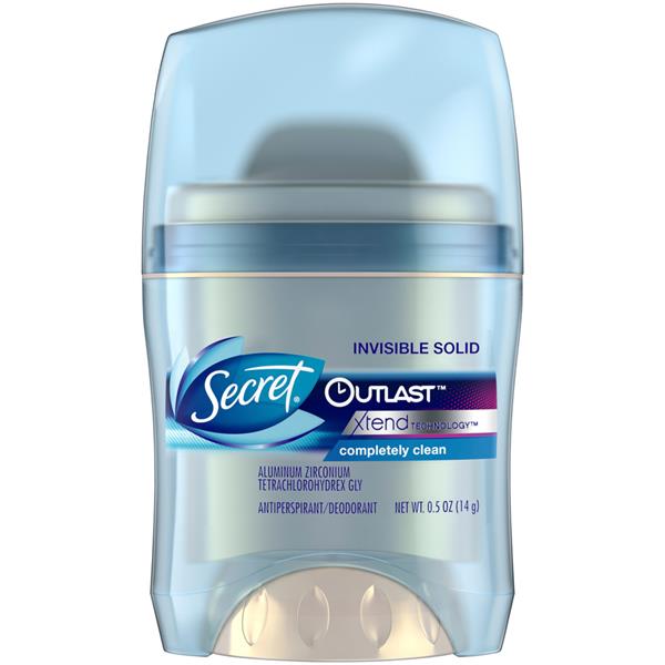 Secret Outlast Completely Clean Invisible Solid Antiperspirant ...