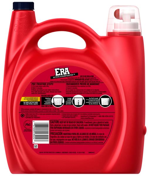 Era 2X Cleaning Power Active Stainfighter Liquid Laundry Detergent 96