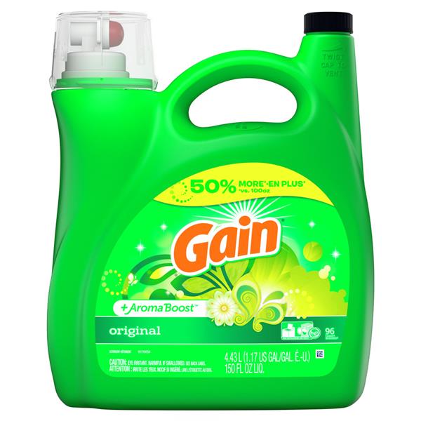 Gain Liquid Laundry Detergent, Original Scent 96 loads ...