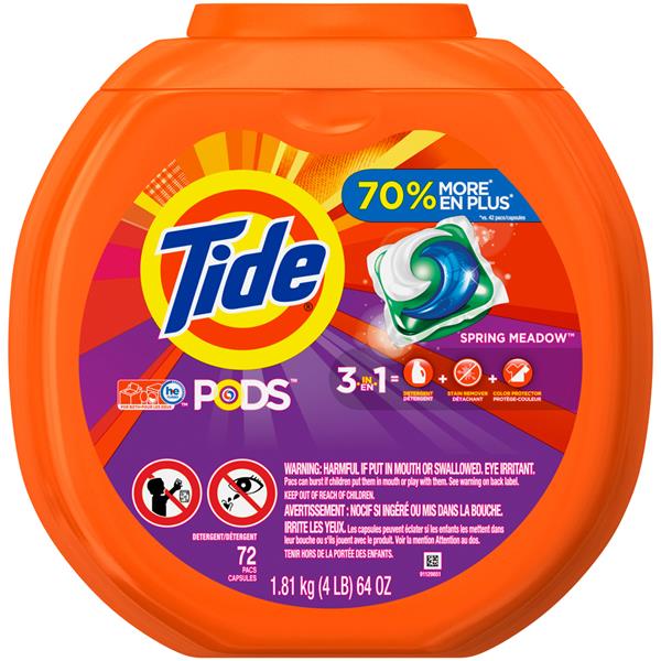 Tide PODS Spring Meadow Scent Laundry Detergent 72 CT | Hy-Vee Aisles ...