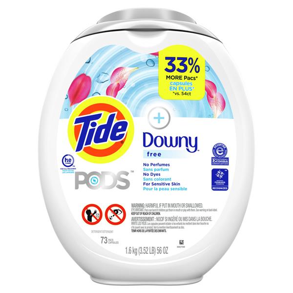 Tide Pods Downy Free Liquid Laundry Detergent Pacs 73ct Hy Vee Aisles Online Grocery Shopping