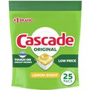 Cascade ActionPacs, Dishwasher Detergent, Lemon Scent, 25Ct
