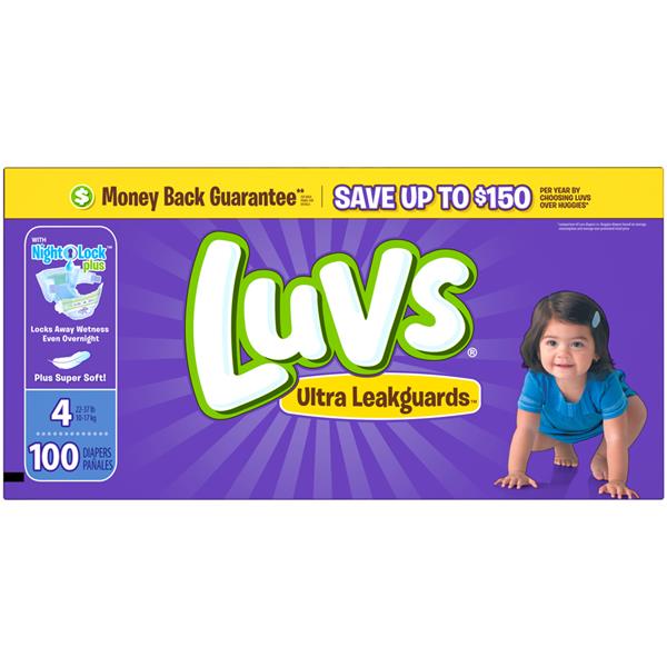 luvs ultra leakguards diapers size 4