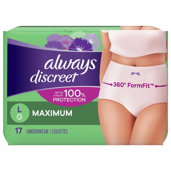 Always Discreet Underwear Maximum Large HyVee Aisles Online Grocery